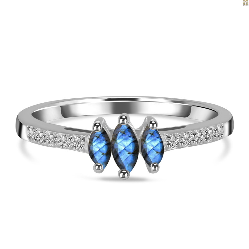 Labradorite & White Topaz Ring LBD-RDR-2540.
