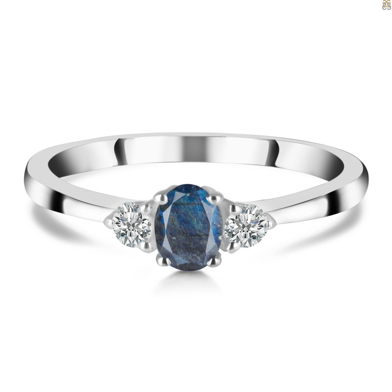 Labradorite & White Topaz Ring LBD-RDR-2542.
