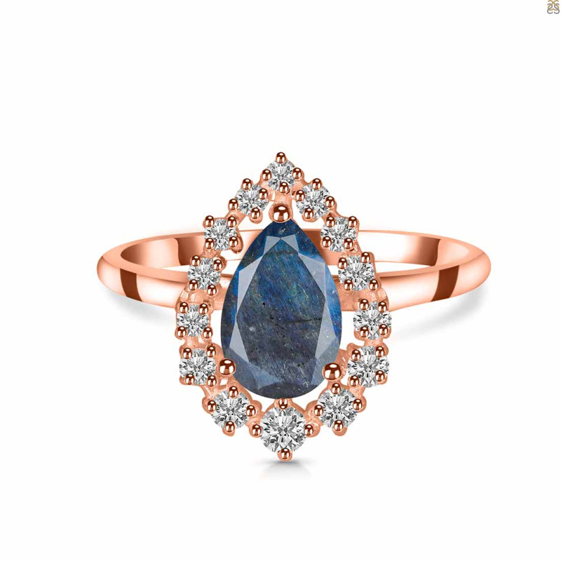 Labradorite & White Topaz Ring LBD-RDR-2770.