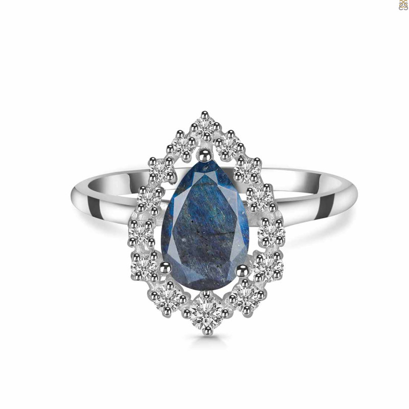 Labradorite & White Topaz Ring LBD-RDR-2770.