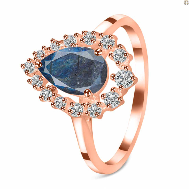 Labradorite & White Topaz Ring LBD-RDR-2770.