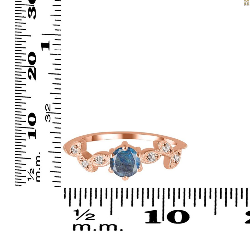 Labradorite & White Topaz Ring LBD-RDR-2981.