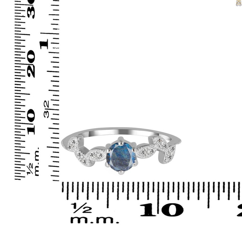 Labradorite & White Topaz Ring LBD-RDR-2981.