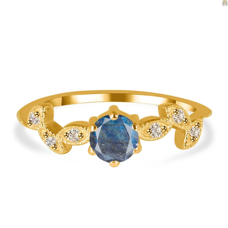 Labradorite & White Topaz Ring LBD-RDR-2981.