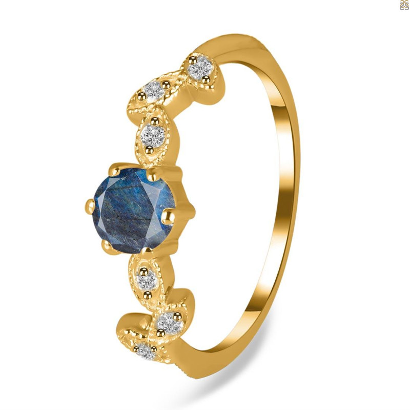 Labradorite & White Topaz Ring LBD-RDR-2981.