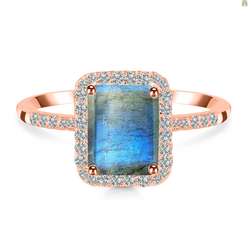 Labradorite & White Topaz Ring LBD-RDR-3071.