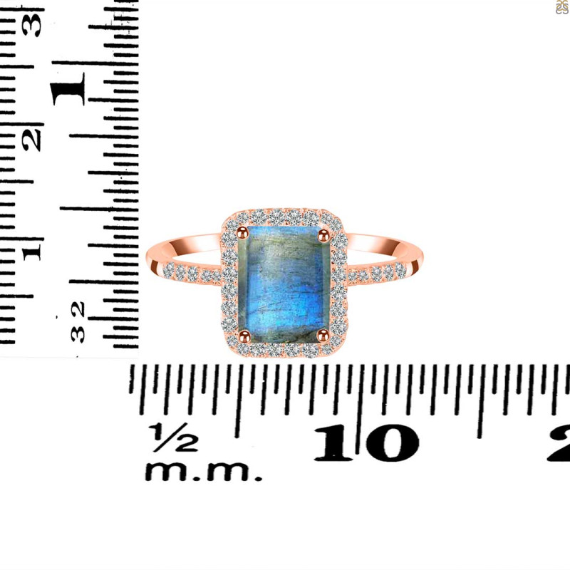 Labradorite & White Topaz Ring LBD-RDR-3071.