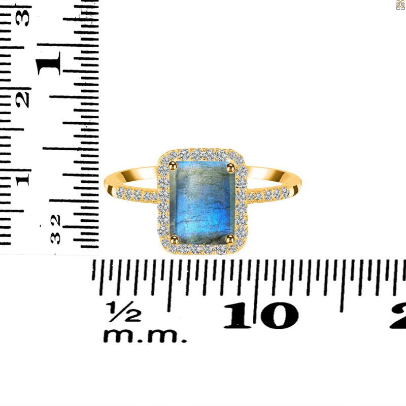 Labradorite & White Topaz Ring LBD-RDR-3071.