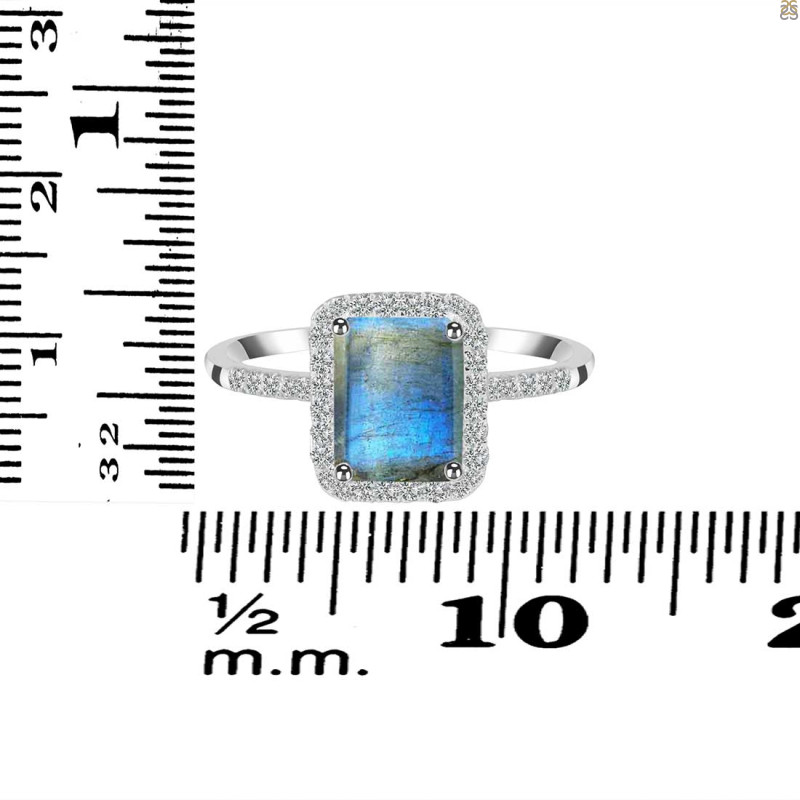 Labradorite & White Topaz Ring LBD-RDR-3071.