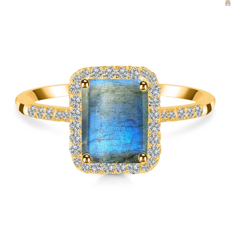 Labradorite & White Topaz Ring LBD-RDR-3071.