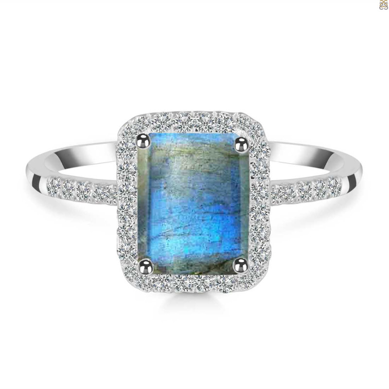 Labradorite & White Topaz Ring LBD-RDR-3071.