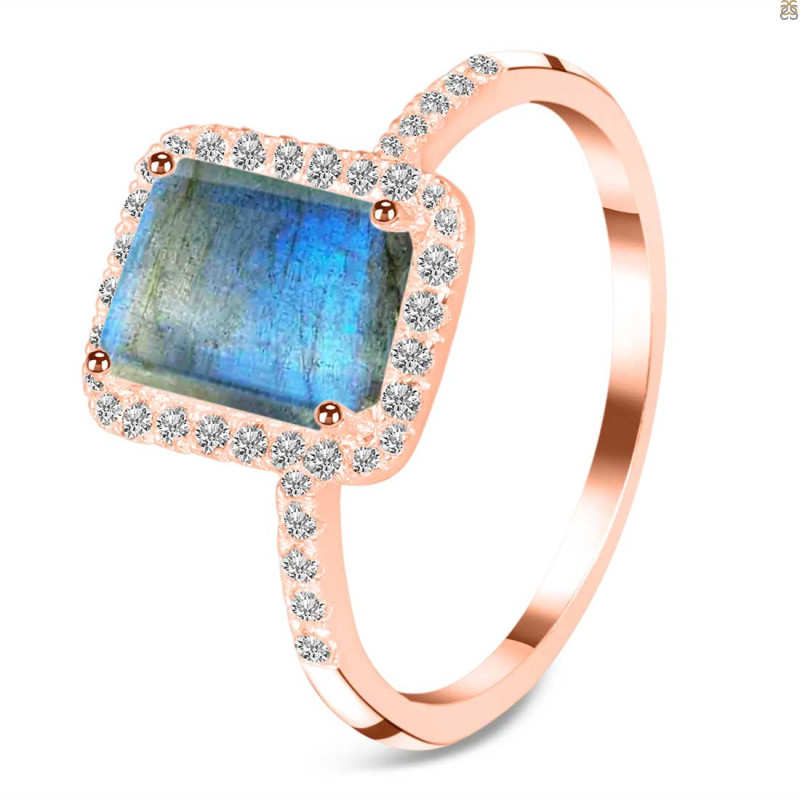 Labradorite & White Topaz Ring LBD-RDR-3071.