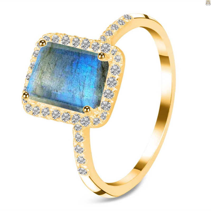 Labradorite & White Topaz Ring LBD-RDR-3071.