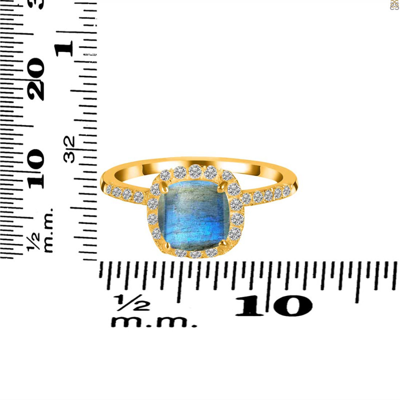 Labradorite & White Topaz Ring LBD-RDR-3119.