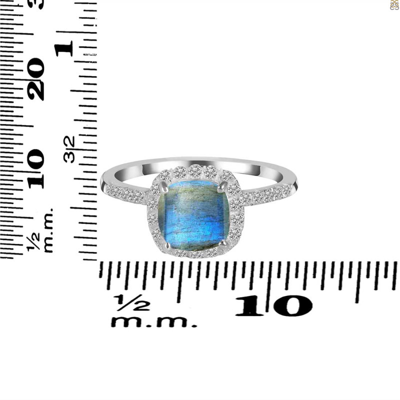 Labradorite & White Topaz Ring LBD-RDR-3119.