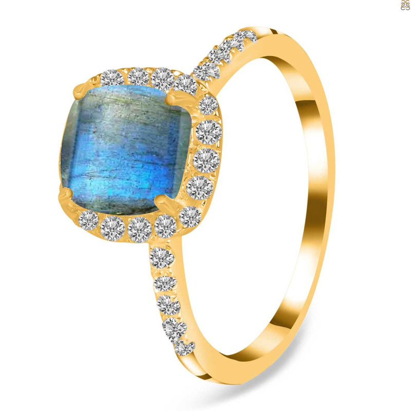 Labradorite & White Topaz Ring LBD-RDR-3119.