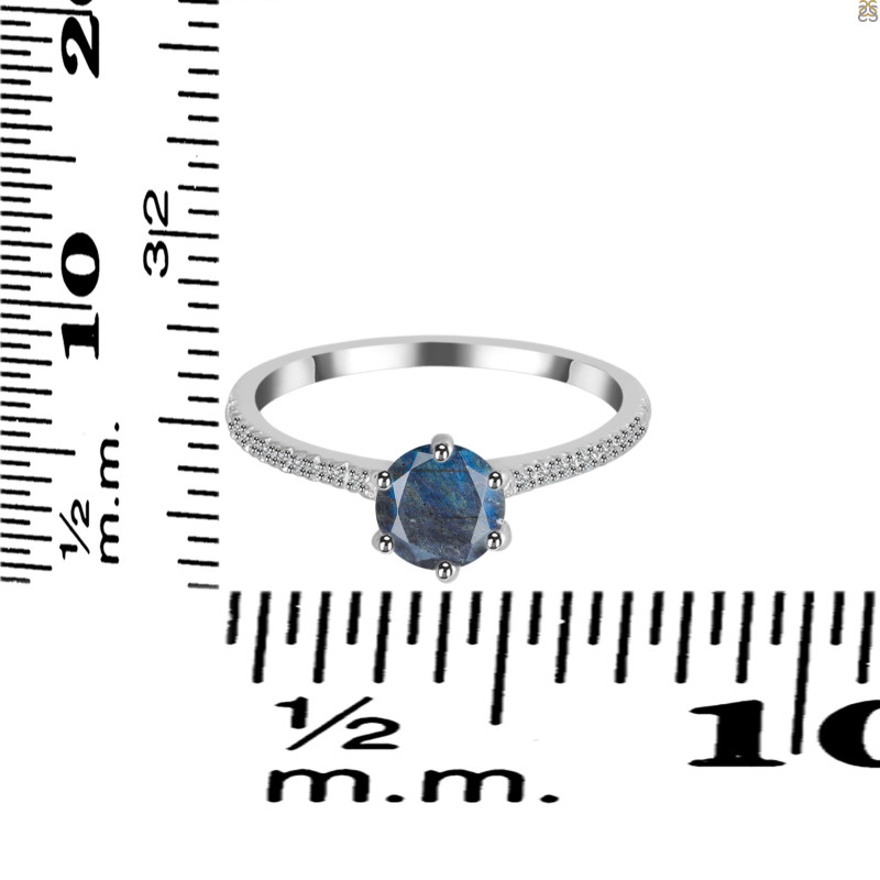 Labradorite & White Topaz Ring LBD-RDR-3144.
