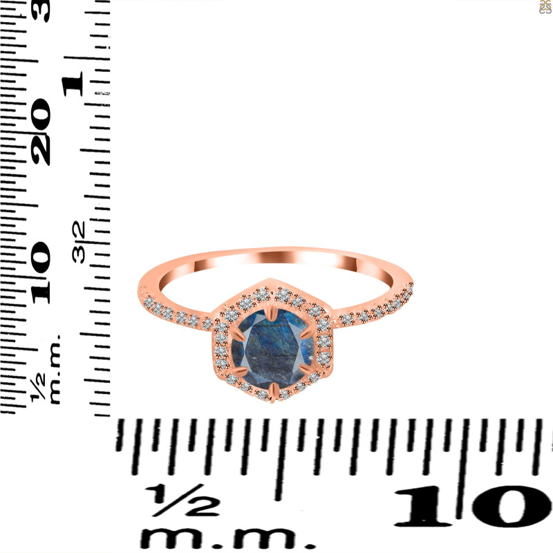 Labradorite & White Topaz Ring LBD-RDR-3146.