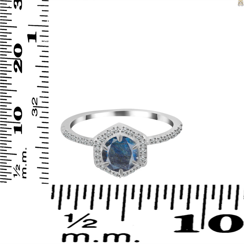 Labradorite & White Topaz Ring LBD-RDR-3146.