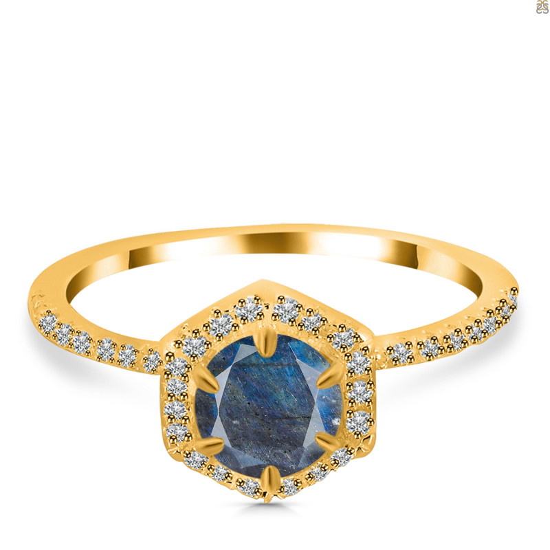 Labradorite & White Topaz Ring LBD-RDR-3146.