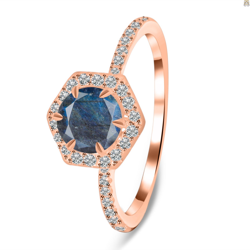 Labradorite & White Topaz Ring LBD-RDR-3146.
