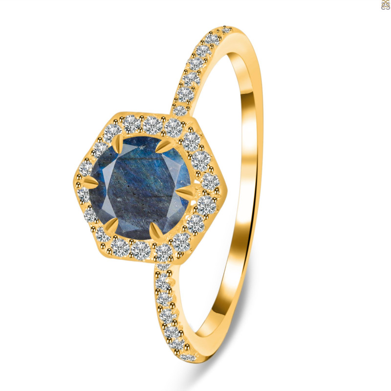 Labradorite & White Topaz Ring LBD-RDR-3146.