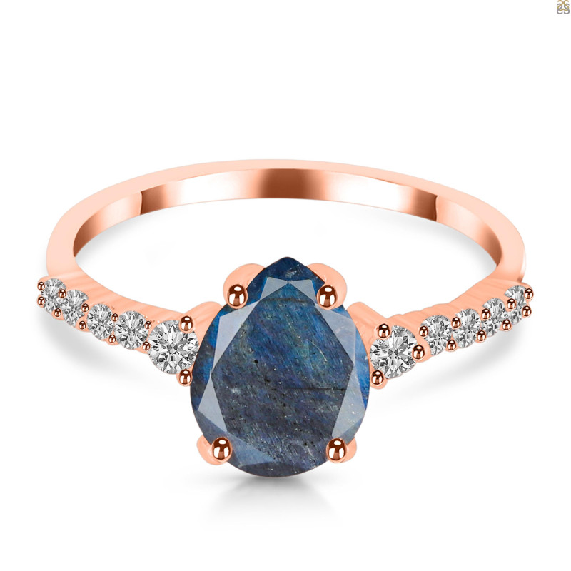 Labradorite & White Topaz Ring LBD-RDR-3148.