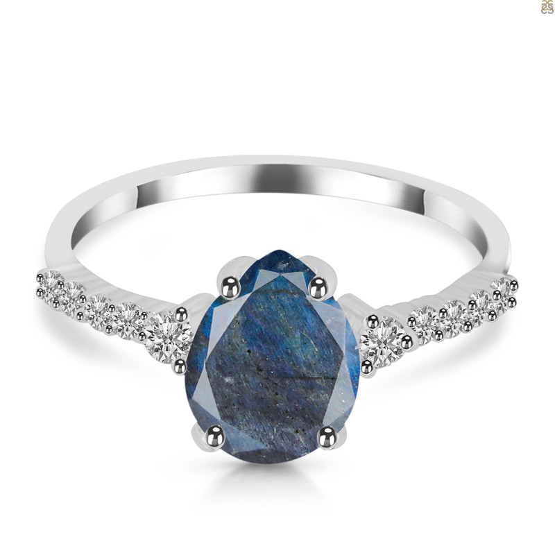 Labradorite & White Topaz Ring LBD-RDR-3148.