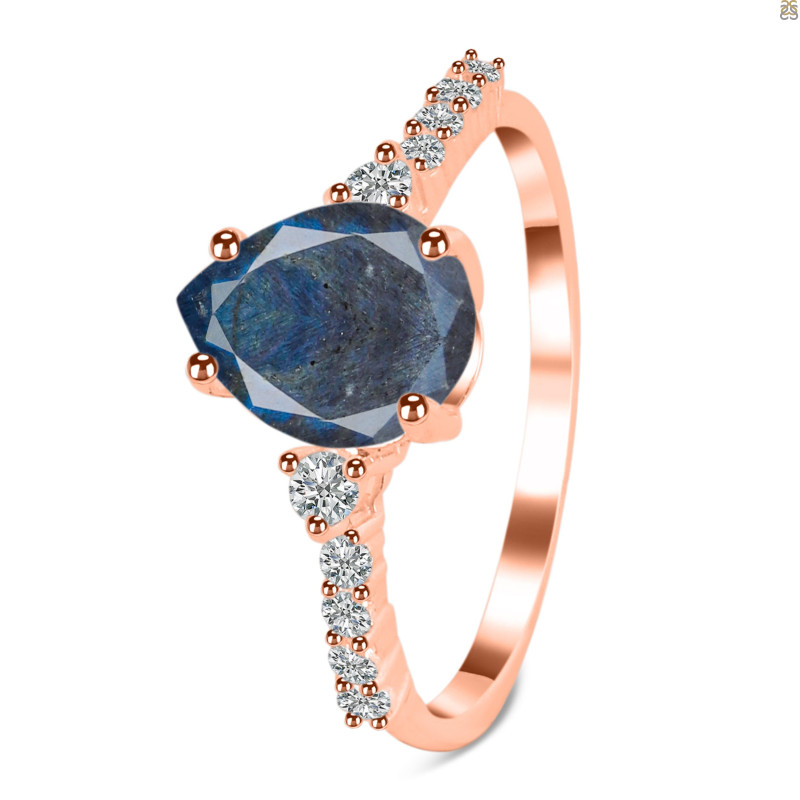 Labradorite & White Topaz Ring LBD-RDR-3148.
