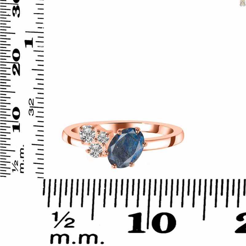 Labradorite & White Topaz Ring LBD-RDR-3153.