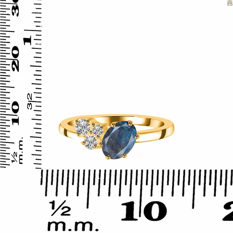 Labradorite & White Topaz Ring LBD-RDR-3153.