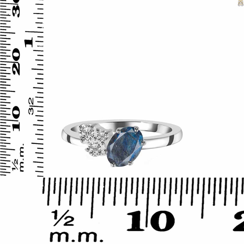 Labradorite & White Topaz Ring LBD-RDR-3153.