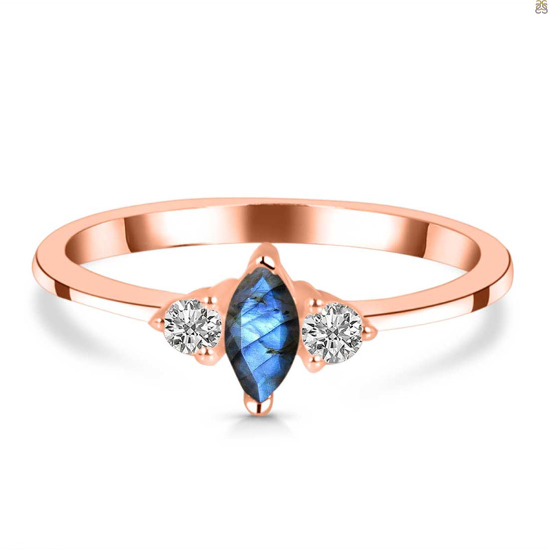 Labradorite & White Topaz Ring LBD-RDR-3155.