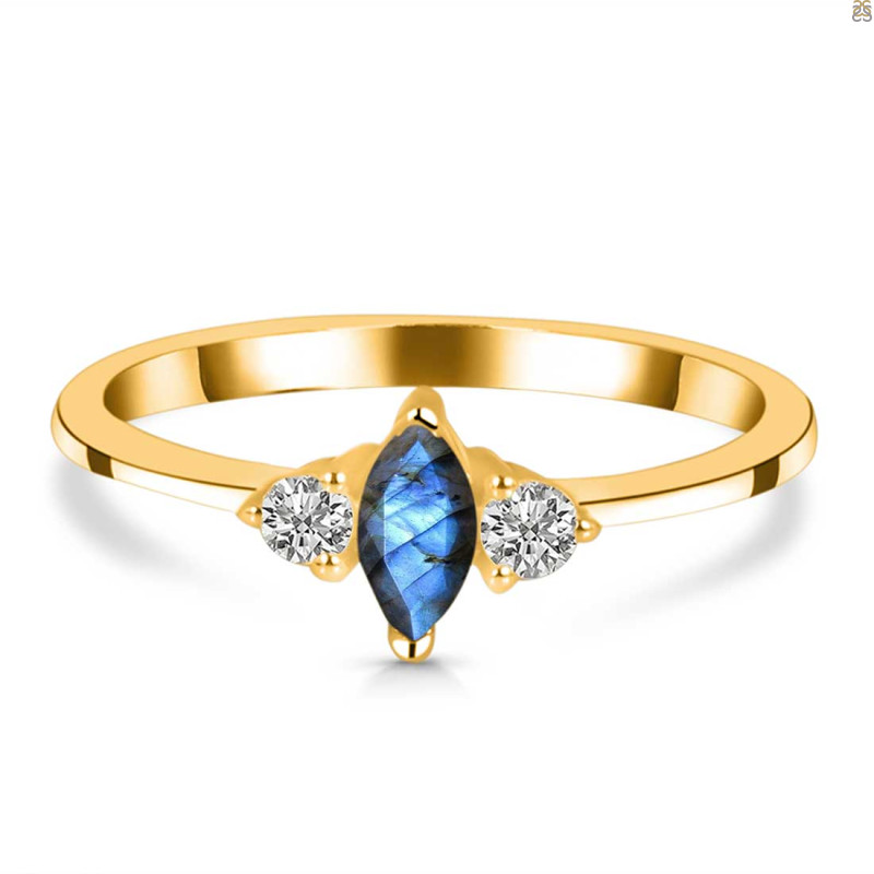 Labradorite & White Topaz Ring LBD-RDR-3155.