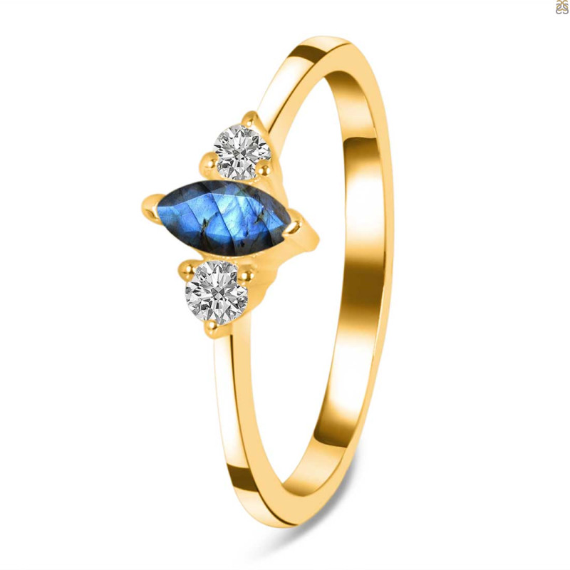 Labradorite & White Topaz Ring LBD-RDR-3155.