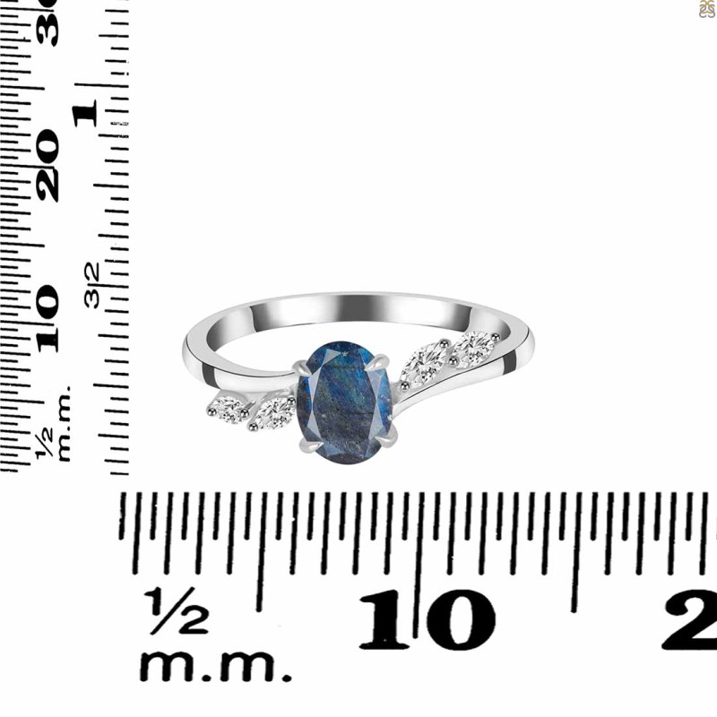 Labradorite & White Topaz Ring LBD-RDR-3163.