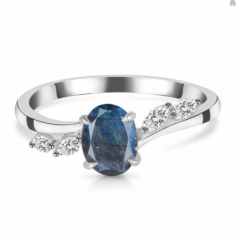 Labradorite & White Topaz Ring LBD-RDR-3163.