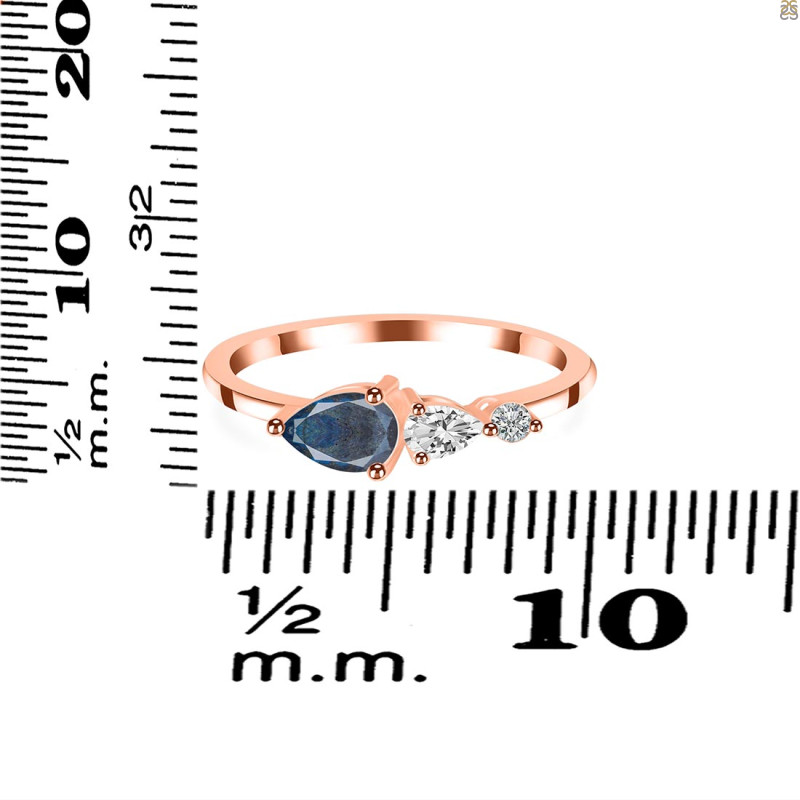 Labradorite  & White Topaz Ring LBD-RDR-3238.