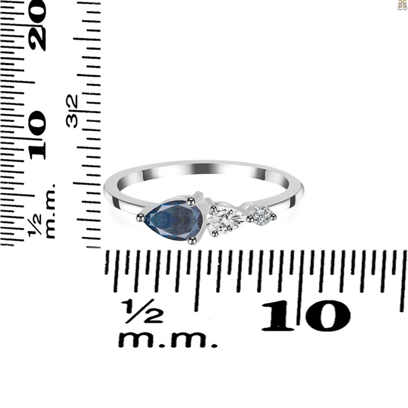 Labradorite  & White Topaz Ring LBD-RDR-3238.