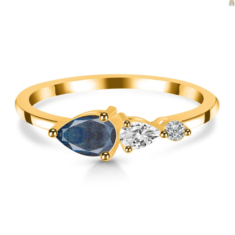 Labradorite  & White Topaz Ring LBD-RDR-3238.