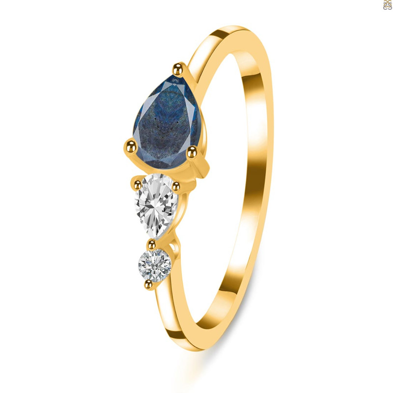 Labradorite  & White Topaz Ring LBD-RDR-3238.
