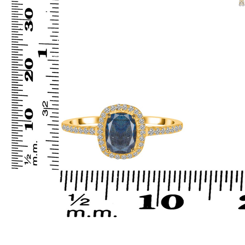 Labradorite & White Topaz Ring LBD-RDR-3263.
