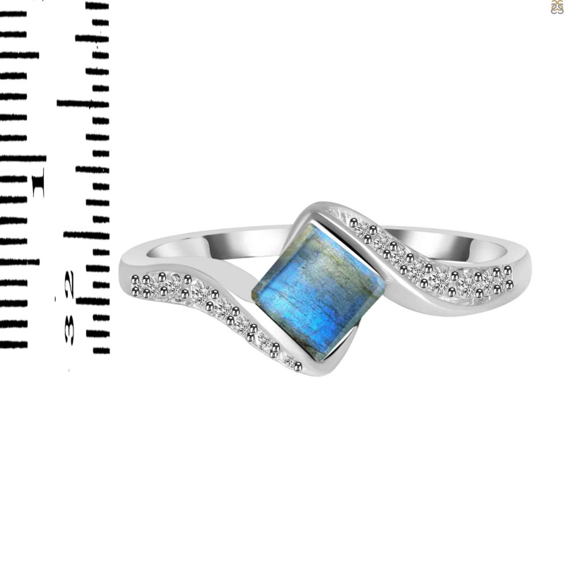 Labradorite & White Topaz Ring LBD-RDR-346.
