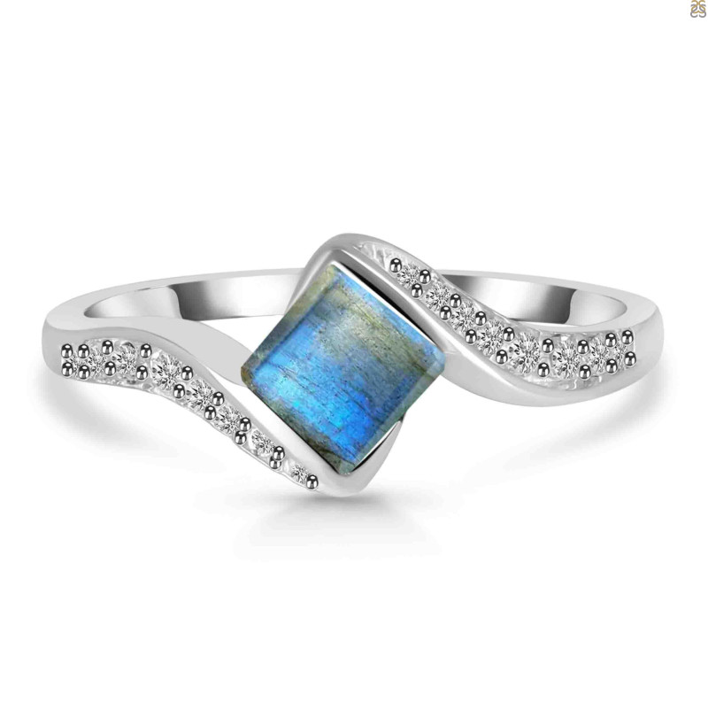 Labradorite & White Topaz Ring LBD-RDR-346.