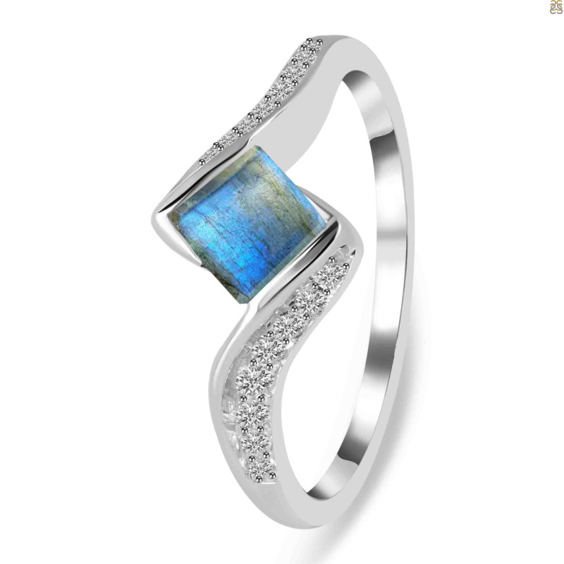 Labradorite & White Topaz Ring LBD-RDR-346.