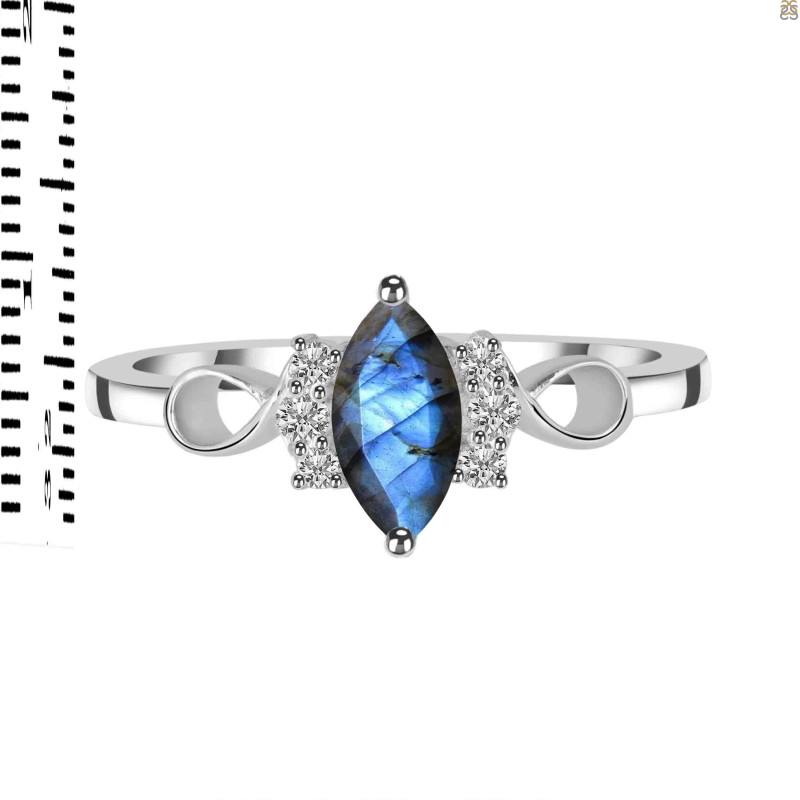 Labradorite & White Topaz Ring LBD-RDR-349.