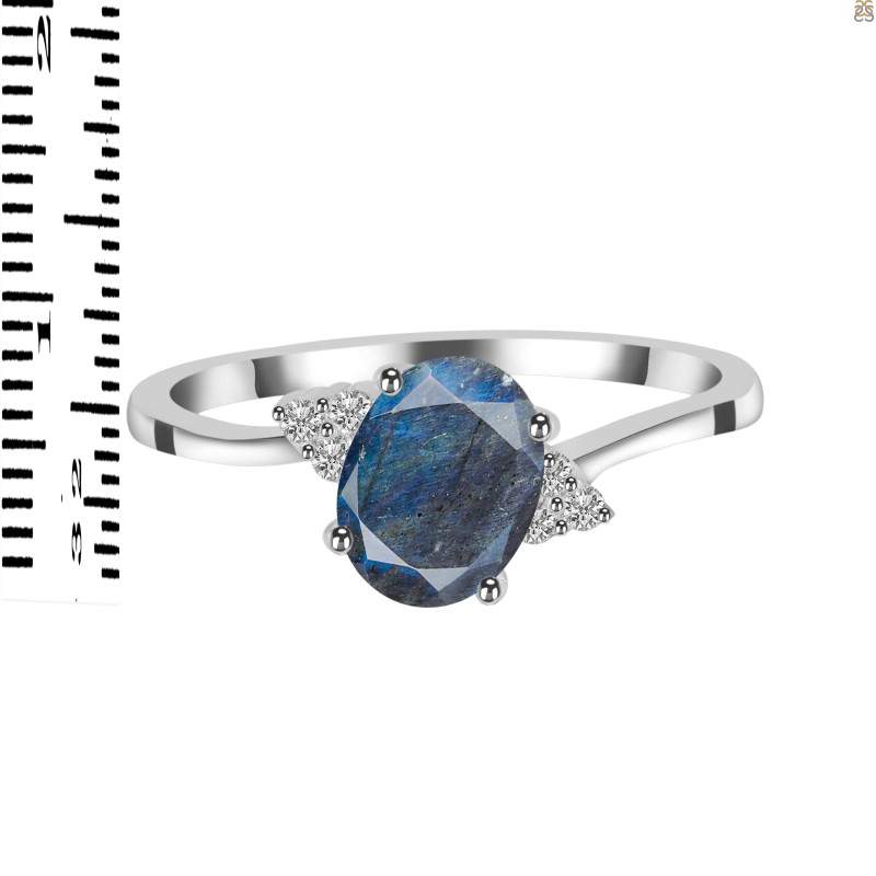 Labradorite & White Topaz Ring LBD-RDR-351.