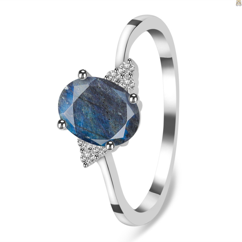 Labradorite & White Topaz Ring LBD-RDR-351.