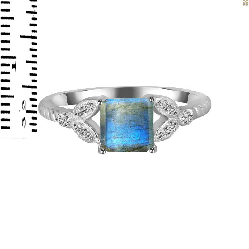 Labradorite & White Topaz Ring LBD-RDR-353.