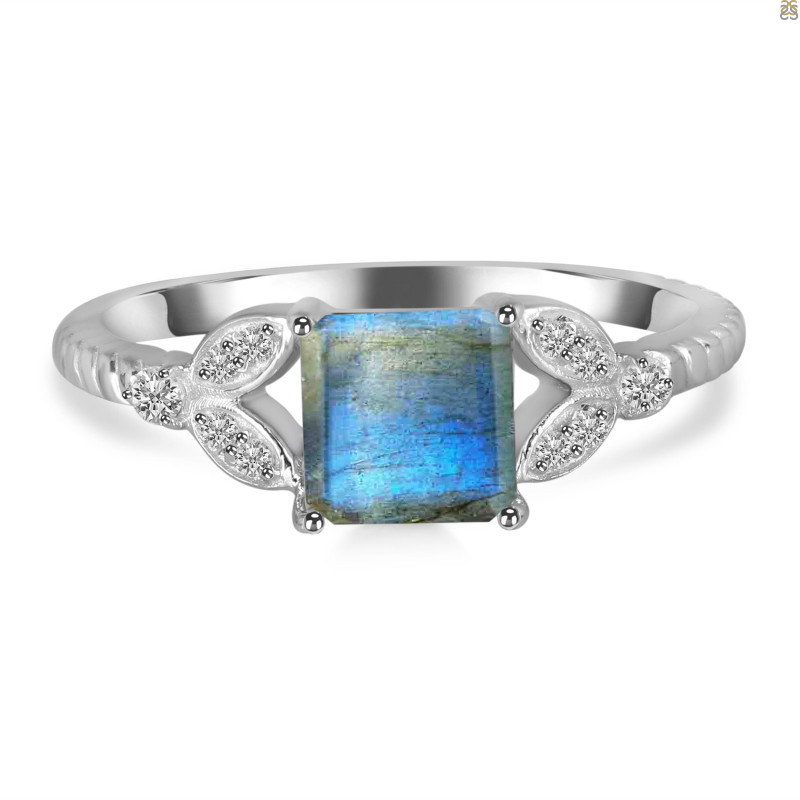 Labradorite & White Topaz Ring LBD-RDR-353.